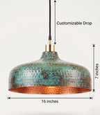 Handmade Hammered Copper Pendant Light