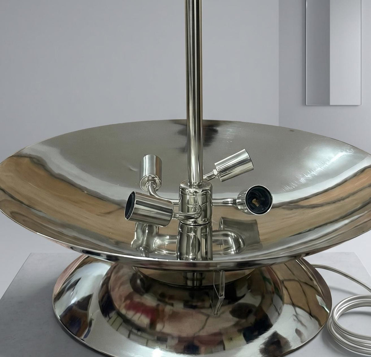 Modern Brass Tiered Chandelier
