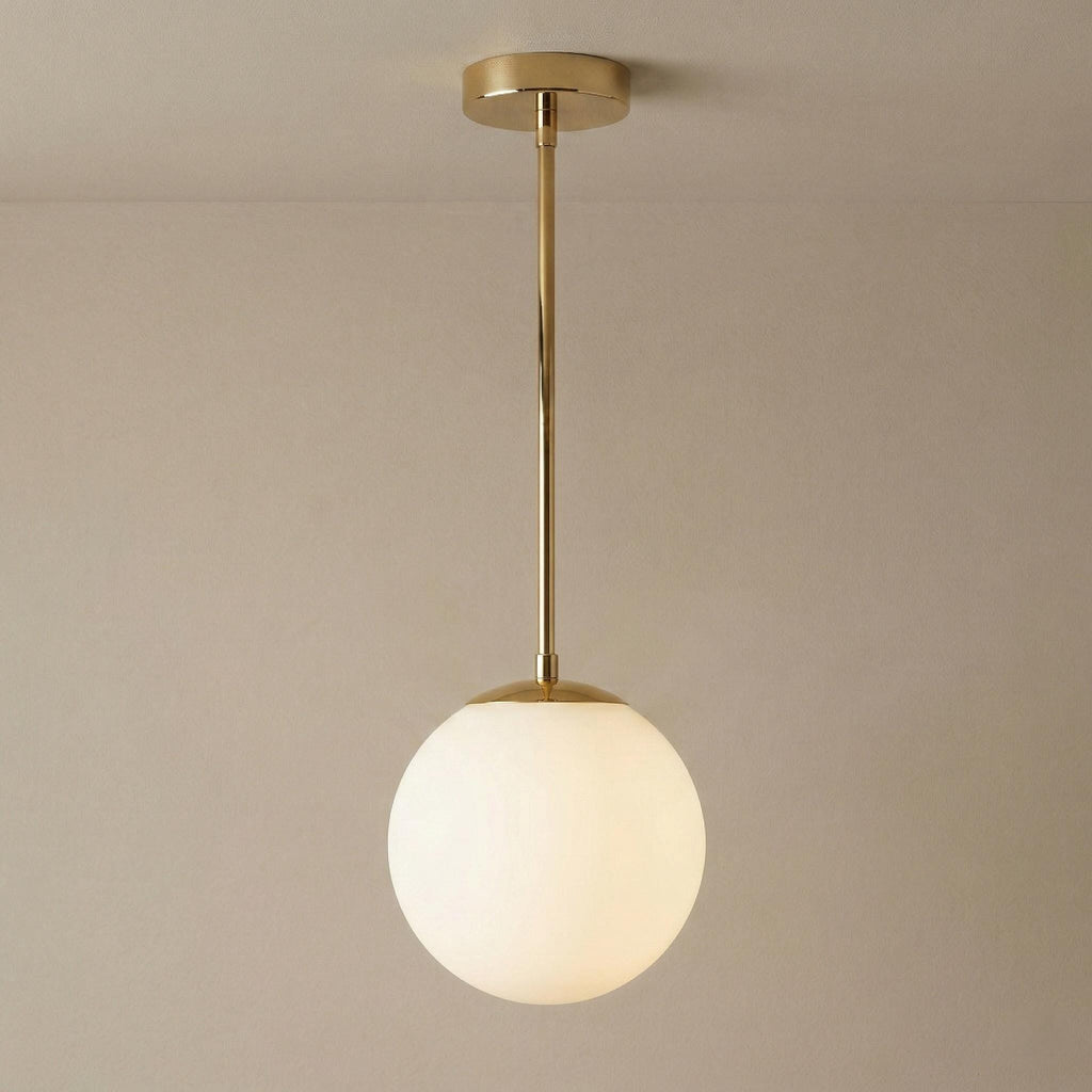 Brass Globe Pendant Light