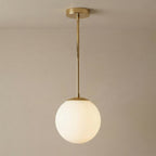 Brass Globe Pendant Light