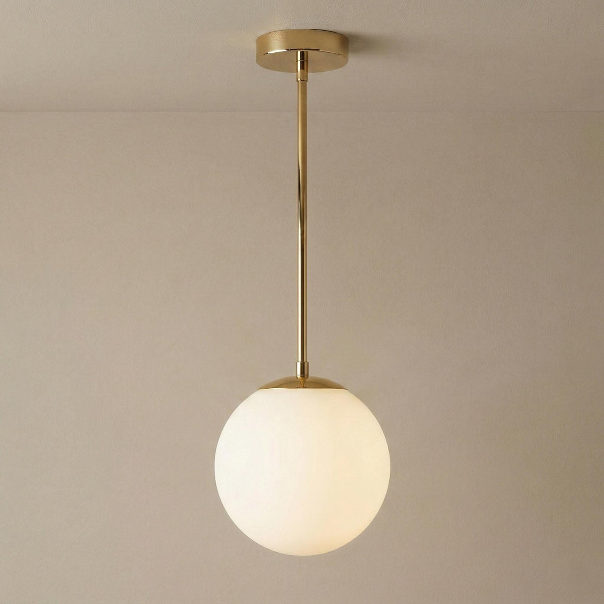 Brass Globe Pendant Light