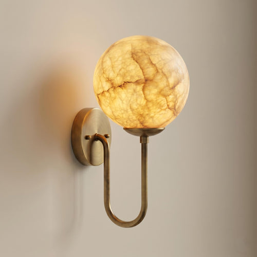 Alabaster Globe Wall Sconce