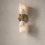 Fluted Alabaster Wall Sconce