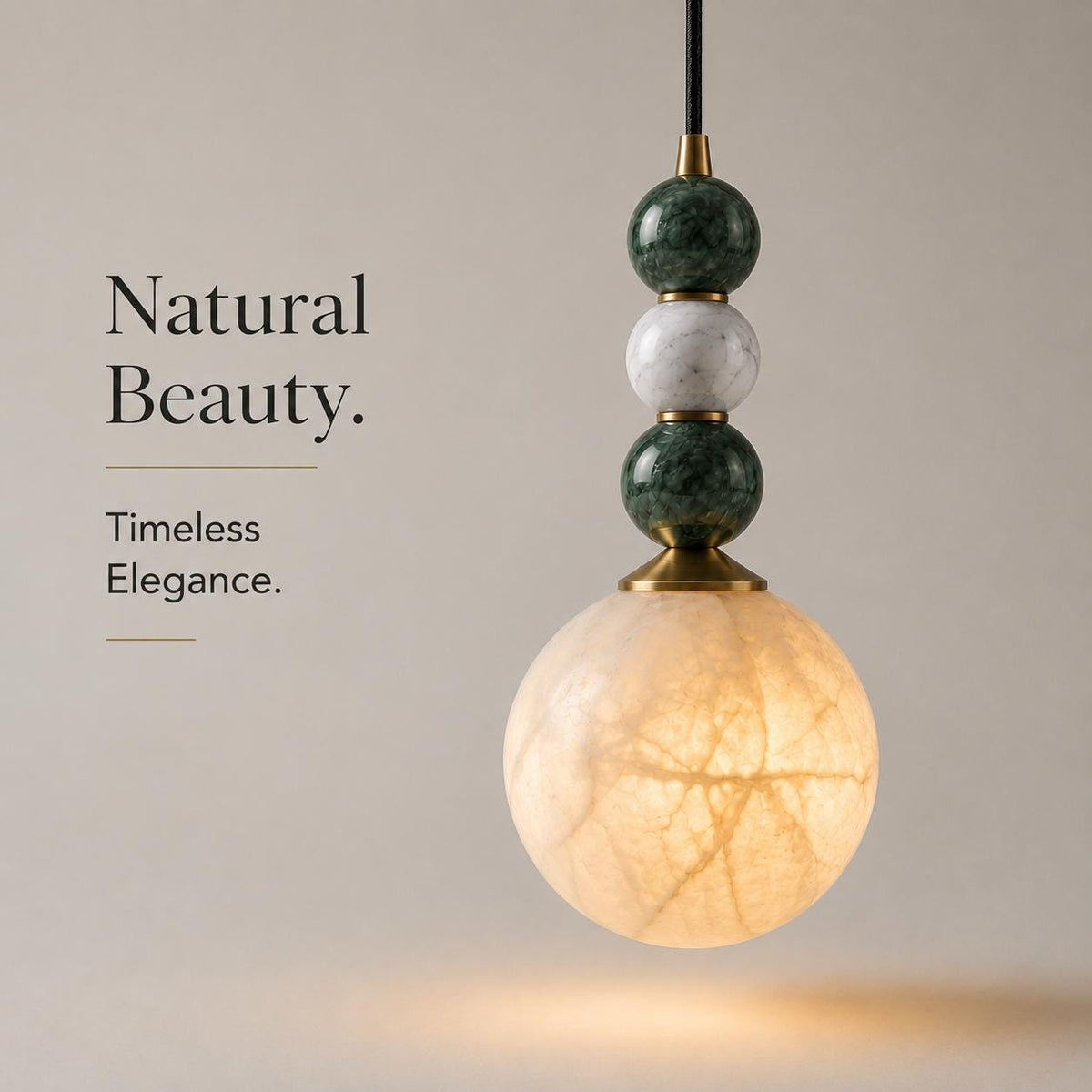 Alabaster Globe Pendant Light