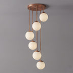Modern Brass Globe Chandelier