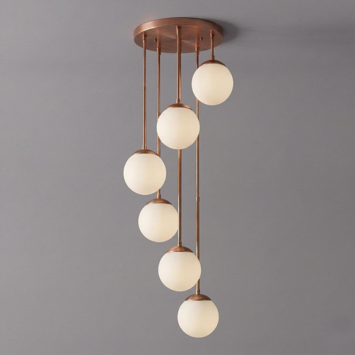 Modern Brass Globe Chandelier