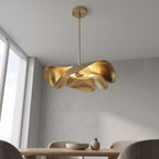 Modern Sculptural Brass Pendant Light