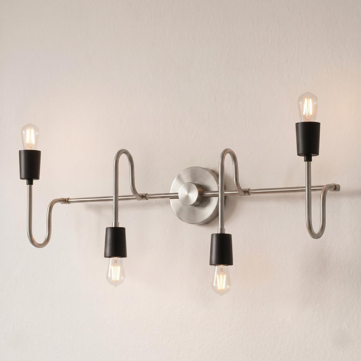 Modern Brass 4-Light Linear Wall Sconce