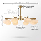 Brass Globe Chandelier