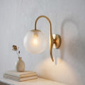 Brass Globe Wall Sconce