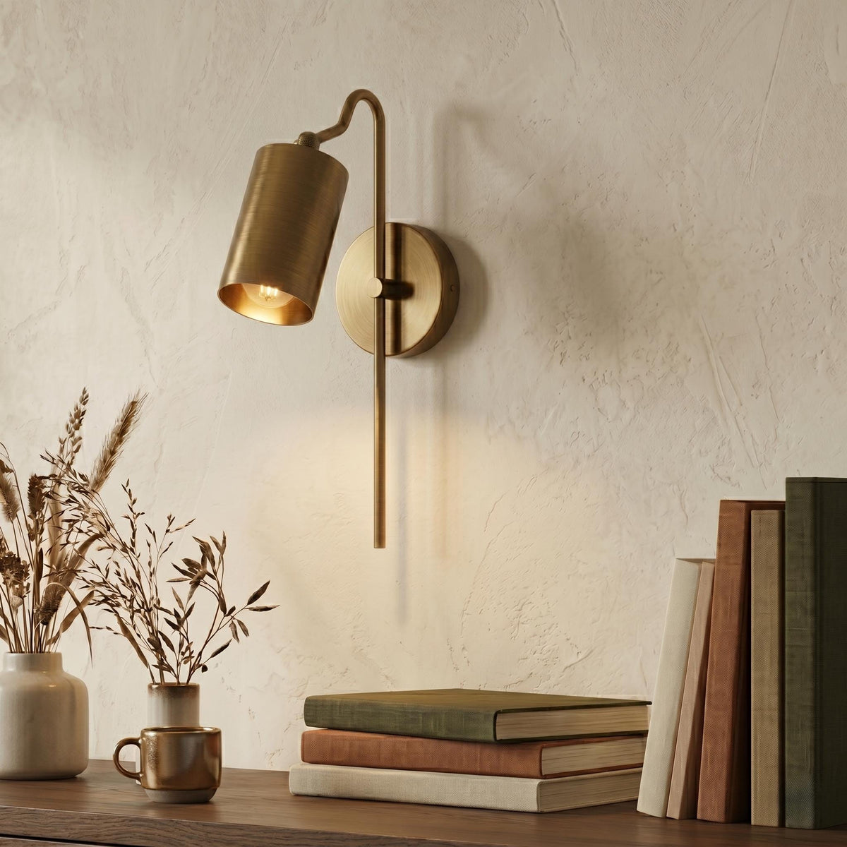 Modern Brass Adjustable Wall Sconce
