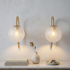 Brass Globe Wall Sconce