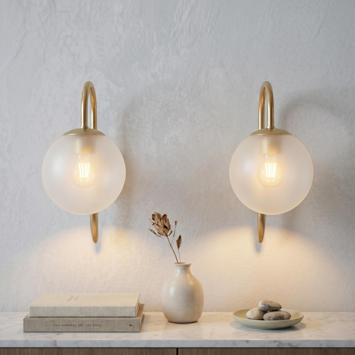 Brass Globe Wall Sconce