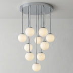 Large Brass Cluster Chandelier