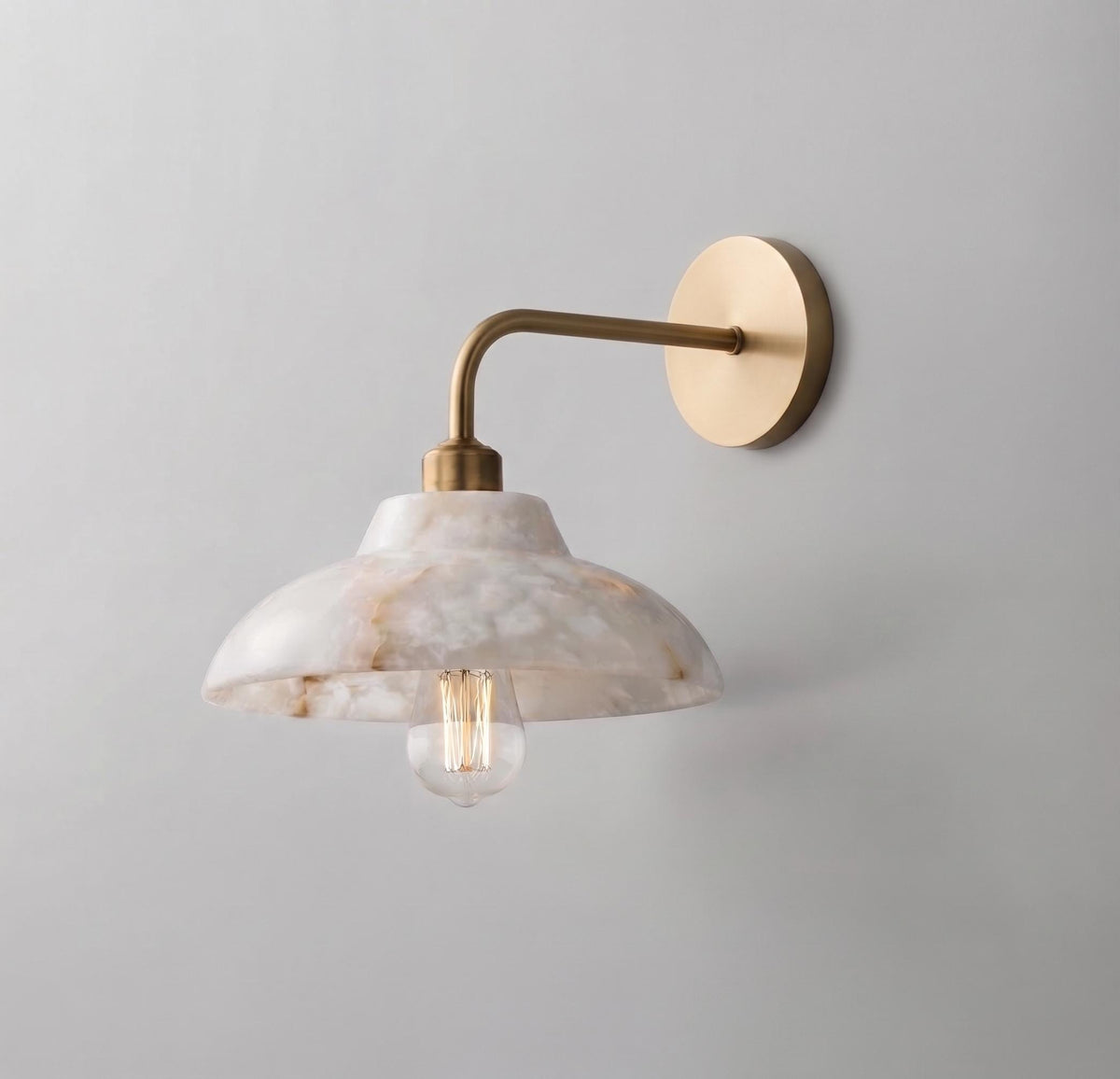 Natural Alabaster Wall Sconce