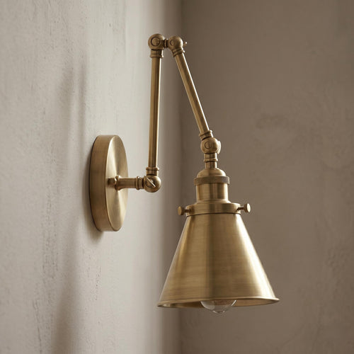 Adjustable Brass Wall Sconce