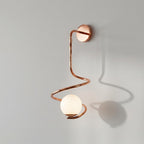 Sculptural Brass Spiral Sconce