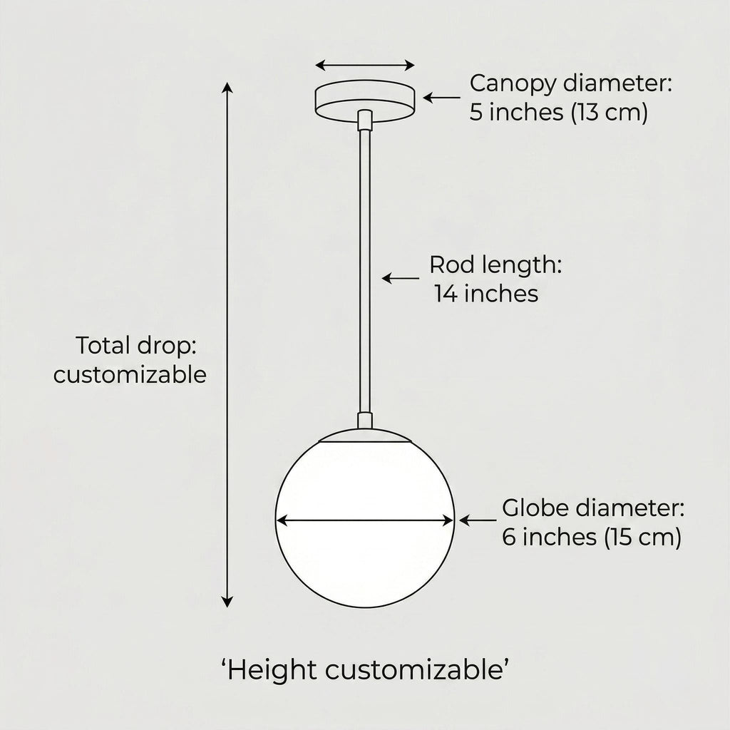 Brass Globe Pendant Light