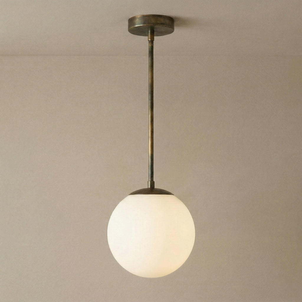 Brass Globe Pendant Light