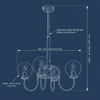 4 Light Globe Chandelier