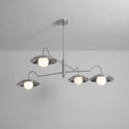 Modern Brass Swing Arm Chandelier