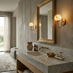 Alabaster Globe Wall Sconce