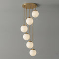 Modern Brass Globe Chandelier